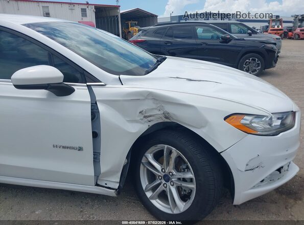 3FA6P0LU4JR265354 2018 FORD FUSION HYBRID White წინა ხედი