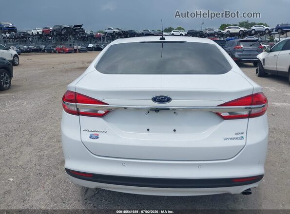 3FA6P0LU4JR265354 2018 FORD FUSION HYBRID White 