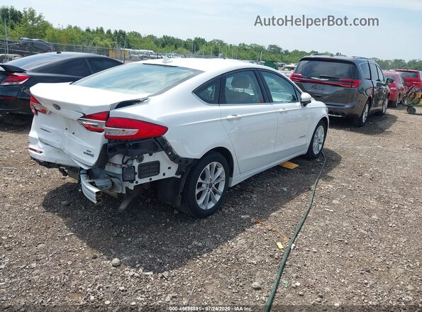 3FA6P0LU4KR124446 2019 FORD FUSION HYBRID White Tył prawy