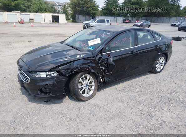 3FA6P0LU4KR125872 2019 FORD FUSION HYBRID Black Vista tres cuartos delantera izquierda