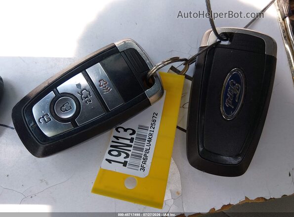 3FA6P0LU4KR125872 2019 FORD FUSION HYBRID Black Vista del salpicadero