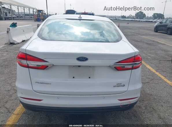 3FA6P0LU4KR211537 2019 FORD FUSION HYBRID White 