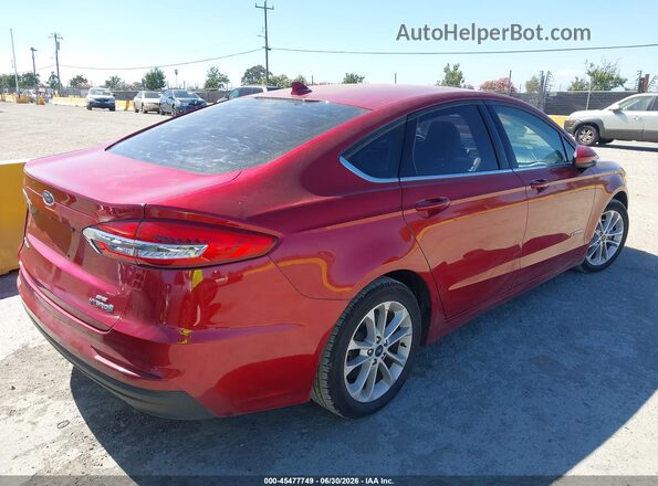 3FA6P0LU4KR257126 2019 FORD FUSION HYBRID Красный Задняя правая четверть