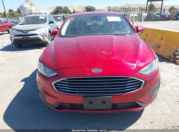 3FA6P0LU4KR257126 2019 FORD FUSION HYBRID Красный Вид щитка приборов