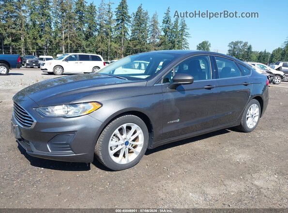 3FA6P0LU4KR258244 2019 FORD FUSION HYBRID Black Передня ліва чверть