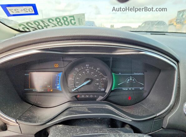 3FA6P0LU4LR238934 2020 FORD FUSION Белый Вид щитка приборов