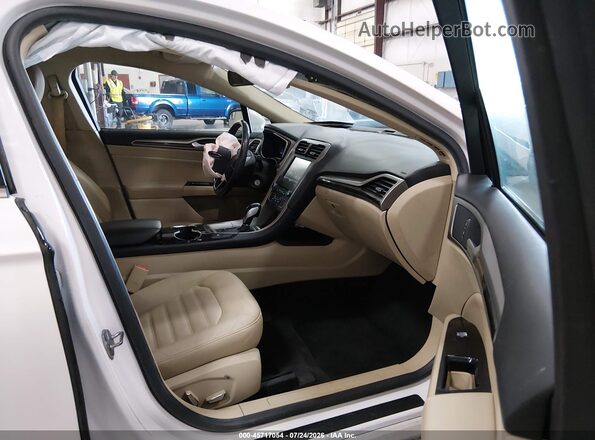 3FA6P0LU5GR291485 2016 FORD FUSION HYBRID White წინა სალონის ხედი