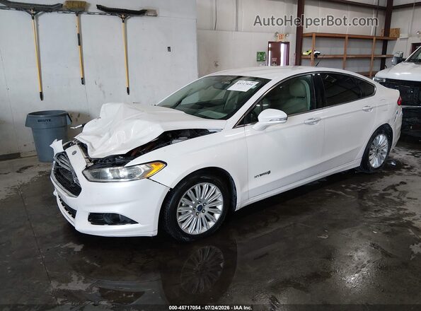 3FA6P0LU5GR291485 2016 FORD FUSION HYBRID White წინა მარცხენა ხედი სამი მეოთხედიდან