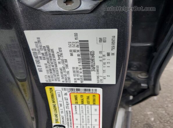 3FA6P0LU5HR164835 2017 FORD FUSION Charcoal Widok naklejki z numerem VIN