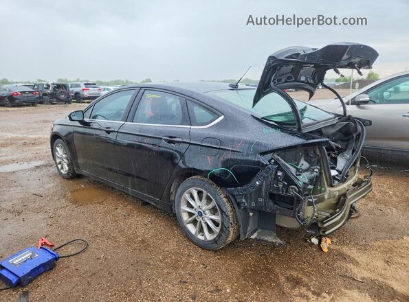 3FA6P0LU5HR287745 2017 FORD FUSION Black Задня ліва чверть
