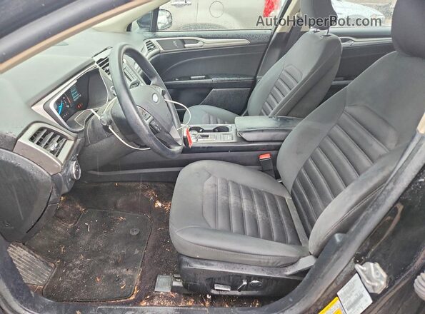 3FA6P0LU5HR287745 2017 FORD FUSION Black Вид салону спереду