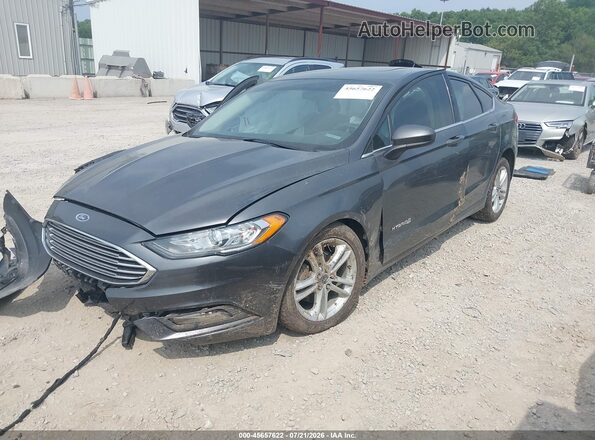 3FA6P0LU5JR102681 2018 FORD FUSION HYBRID Gray Przód lewy