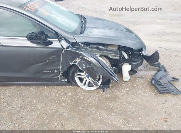 3FA6P0LU5JR102681 2018 FORD FUSION HYBRID Gray Widok z przodu