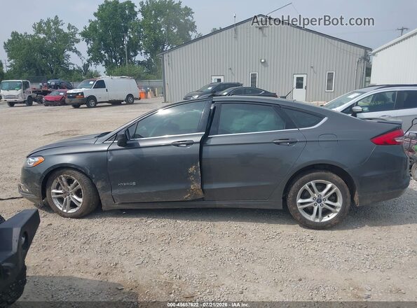 3FA6P0LU5JR102681 2018 FORD FUSION HYBRID Gray Widok wnętrza 360 stopni