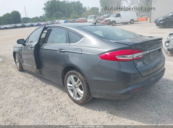 3FA6P0LU5JR102681 2018 FORD FUSION HYBRID Gray Tył lewy