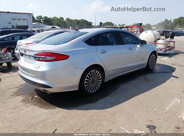 3FA6P0LU5JR119691 2018 FORD FUSION HYBRID Silver Trasero derecho