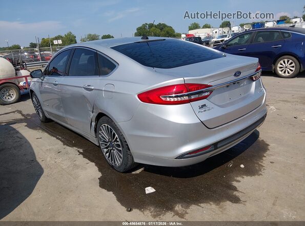 3FA6P0LU5JR119691 2018 FORD FUSION HYBRID Silver Trasero izquierdo
