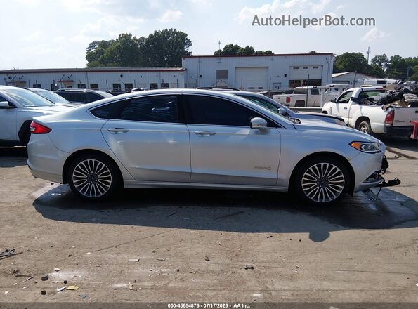 3FA6P0LU5JR119691 2018 FORD FUSION HYBRID Silver Vista interior trasera