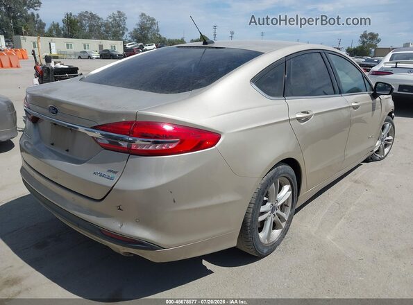3FA6P0LU5JR146440 2018 FORD FUSION HYBRID Золотой Задняя правая четверть