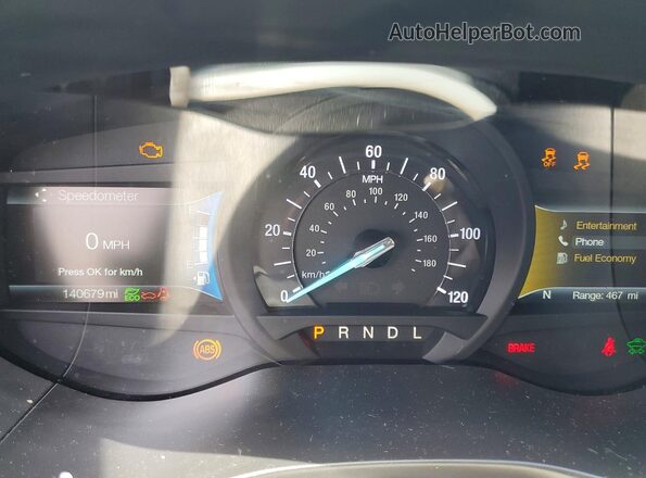 3FA6P0LU5JR185254 2018 FORD FUSION White Vista del cuadro de instrumentos