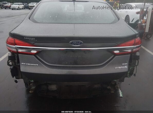 3FA6P0LU5JR208452 2018 FORD FUSION HYBRID Gray Widok z przodu