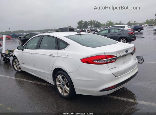 3FA6P0LU5JR247851 2018 FORD FUSION HYBRID White Задня ліва чверть