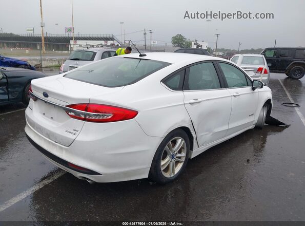 3FA6P0LU5JR247851 2018 FORD FUSION HYBRID White Задня права чверть