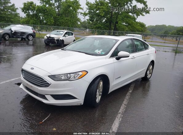 3FA6P0LU5JR247851 2018 FORD FUSION HYBRID White Передня ліва чверть