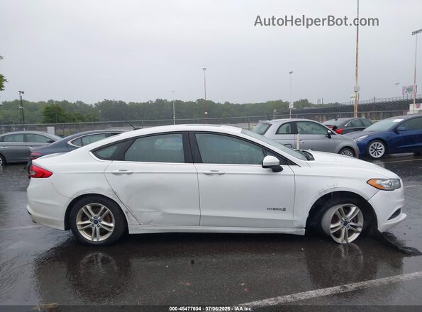 3FA6P0LU5JR247851 2018 FORD FUSION HYBRID White Вид щитка приладів