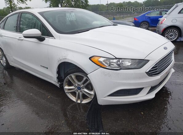 3FA6P0LU5JR247851 2018 FORD FUSION HYBRID White Вид спереду