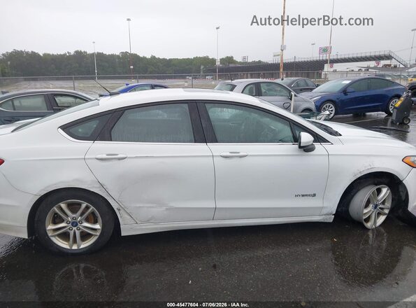 3FA6P0LU5JR247851 2018 FORD FUSION HYBRID White 