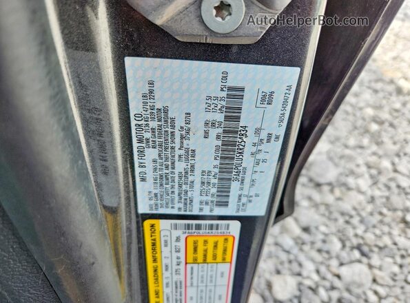 3FA6P0LU5KR254834 2019 FORD FUSION Серый Вид подкапотного пространства