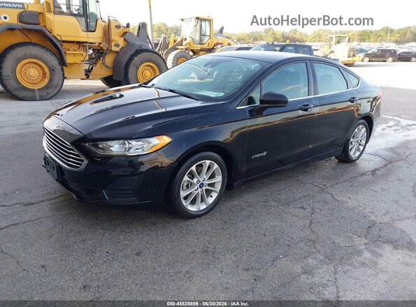 3FA6P0LU5KR274565 2019 FORD FUSION HYBRID Black Передня ліва чверть