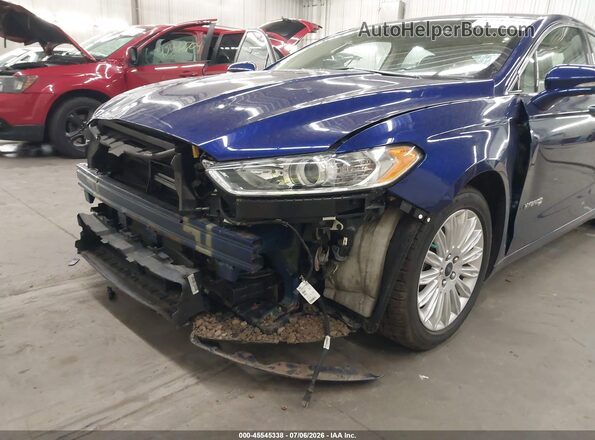 3FA6P0LU6GR290698 2016 FORD FUSION HYBRID Blue Front view