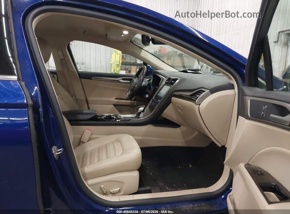 3FA6P0LU6GR290698 2016 FORD FUSION HYBRID Blue Front interior view