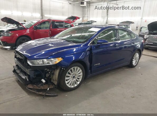 3FA6P0LU6GR290698 2016 FORD FUSION HYBRID Blue Front left