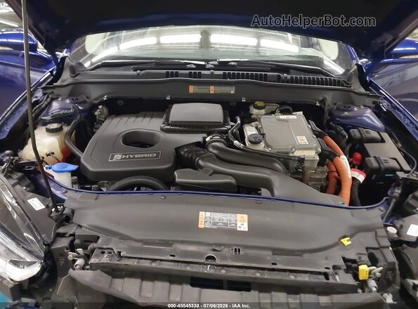 3FA6P0LU6GR290698 2016 FORD FUSION HYBRID Blue Rear view