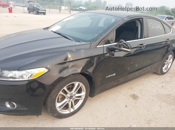 3FA6P0LU6GR308276 2016 FORD FUSION HYBRID Black Widok z przodu