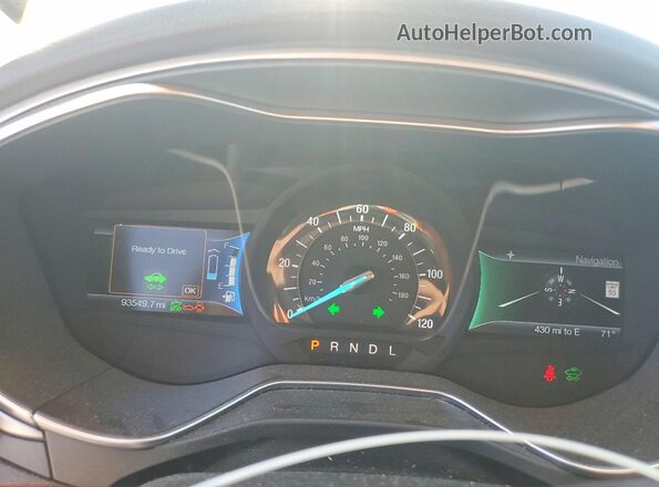 3FA6P0LU6GR315311 2016 FORD FUSION Gray Вид щитка приладів