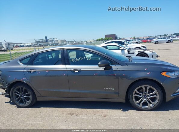 3FA6P0LU6HR165430 2017 FORD FUSION HYBRID Gray Rear interior view