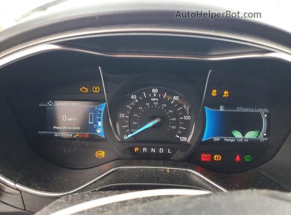 3FA6P0LU6HR235203 2017 FORD FUSION Серебряный Вид щитка приборов