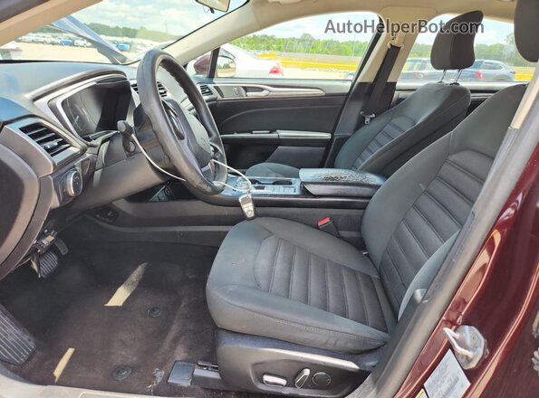 3FA6P0LU6HR262403 2017 FORD FUSION Burgundy წინა სალონის ხედი