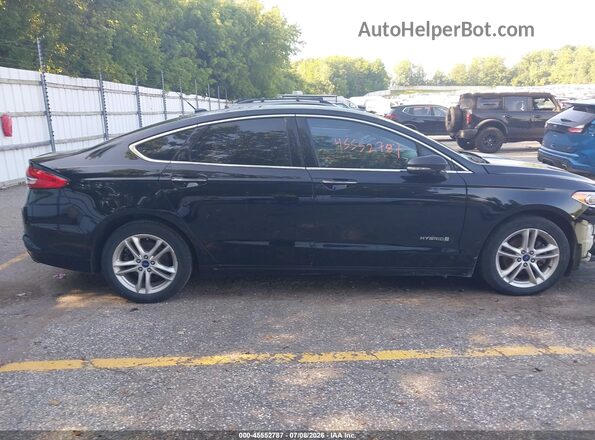 3FA6P0LU6JR118498 2018 FORD FUSION HYBRID Black უკანა სალონის ხედი