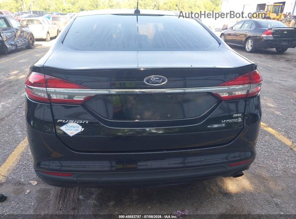 3FA6P0LU6JR118498 2018 FORD FUSION HYBRID Black 