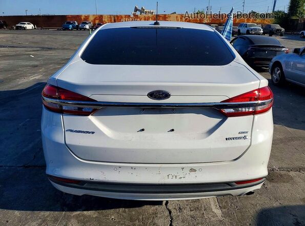 3FA6P0LU6JR172111 2018 FORD FUSION White Rear view