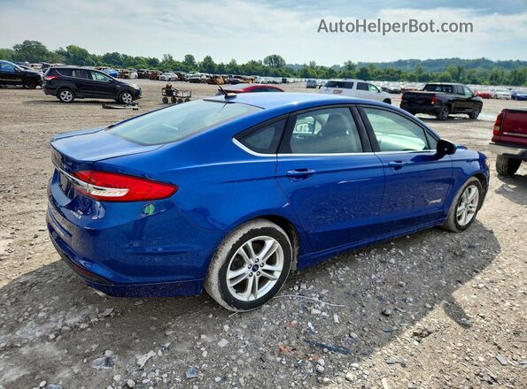 3FA6P0LU6JR210677 2018 FORD FUSION Blue Задня права чверть
