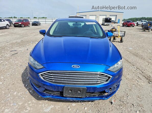 3FA6P0LU6JR210677 2018 FORD FUSION Blue Вид спереду