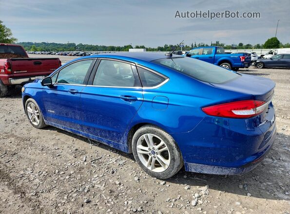 3FA6P0LU6JR210677 2018 FORD FUSION Blue Задня ліва чверть