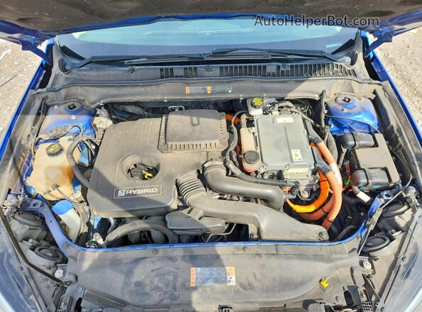 3FA6P0LU6JR210677 2018 FORD FUSION Blue Вид задньої частини салону