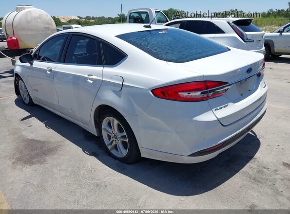 3FA6P0LU6JR274413 2018 FORD FUSION HYBRID White Rear left